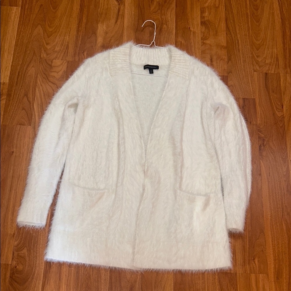 Banana Republic White Cardigan Sweater Oversized Knit